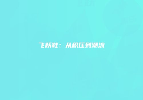 飞跃鞋：从积压到潮流