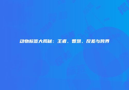 动物标签大揭秘:王者、智慧、反差与跨界