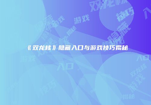 《双龙核》隐藏入口与游戏技巧揭秘