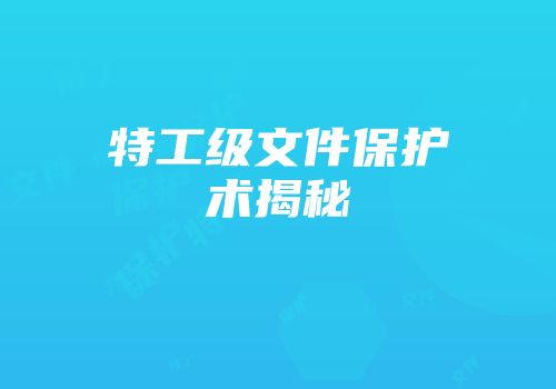 特工级文件保护术揭秘