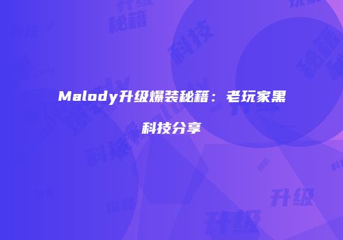 Malody升级爆装秘籍：老玩家黑科技分享