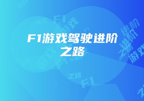 F1游戏驾驶进阶之路