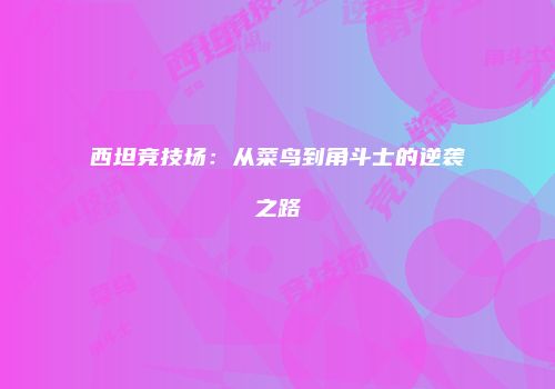 西坦竞技场：从菜鸟到角斗士的逆袭之路