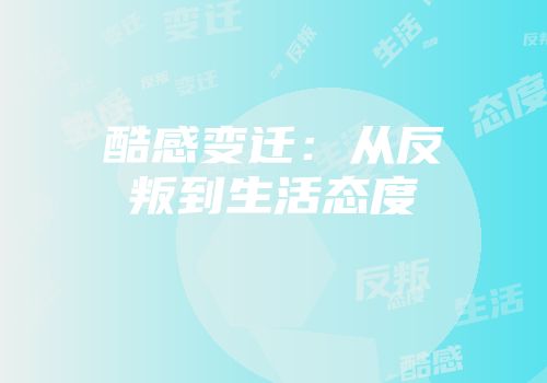 酷感变迁：从反叛到生活态度